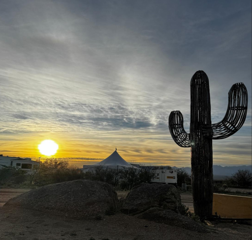 Racer Ed Mason at the 24 Hours at Old Pueblo 2026, after finishing his race with the CX Core Light System.
